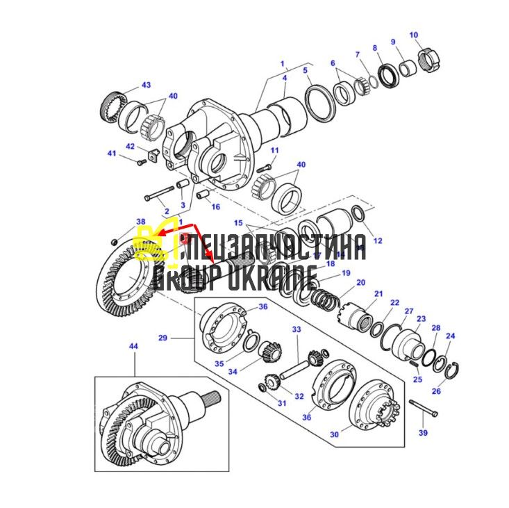 3764020m91 Головна (конічна) пара Z=9/37 Massey Ferguson