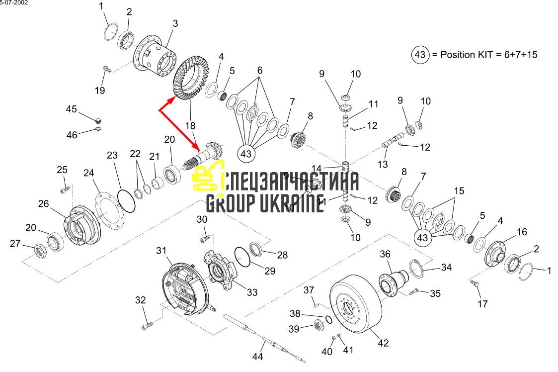 4104202A Головна (конічна) пара Manitou