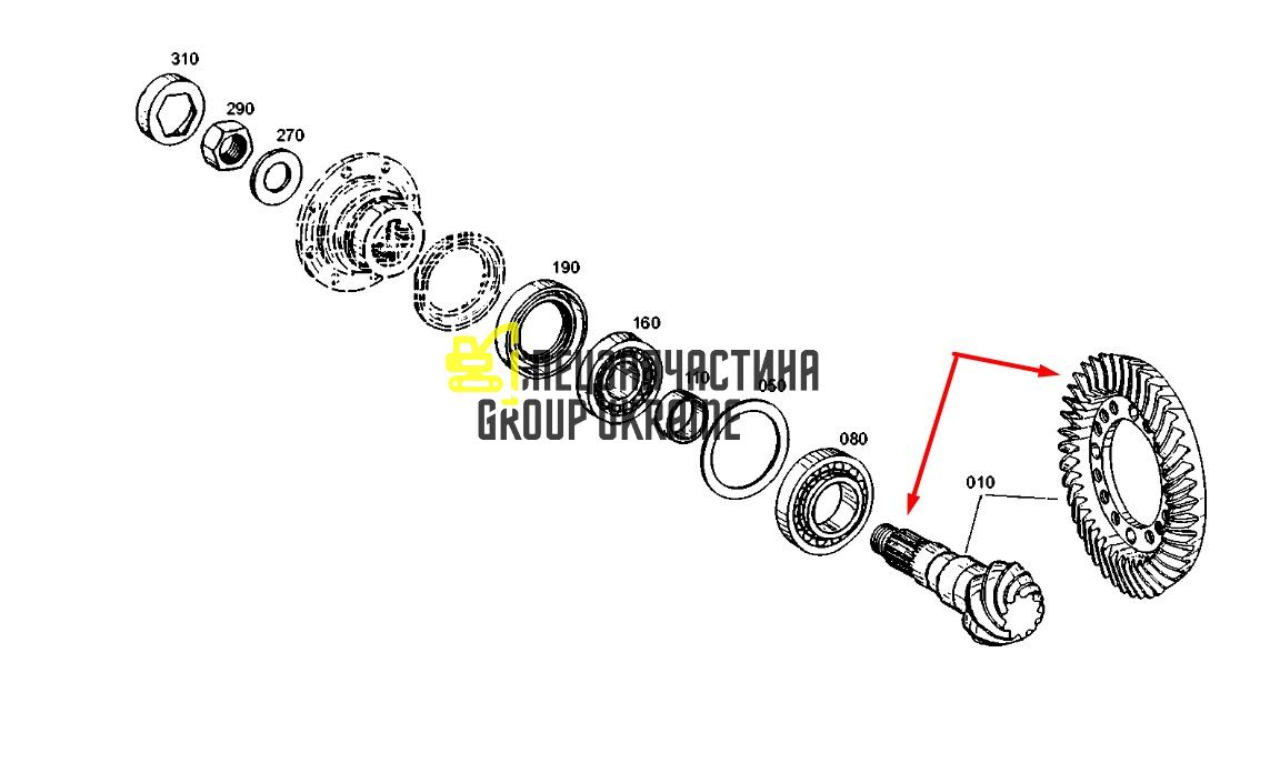5007200 Головна (конічна) пара Z=12/35 Liebherr