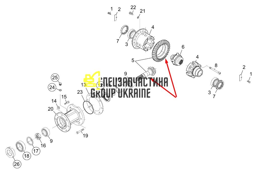 478036 Головна (конічна) пара Manitou