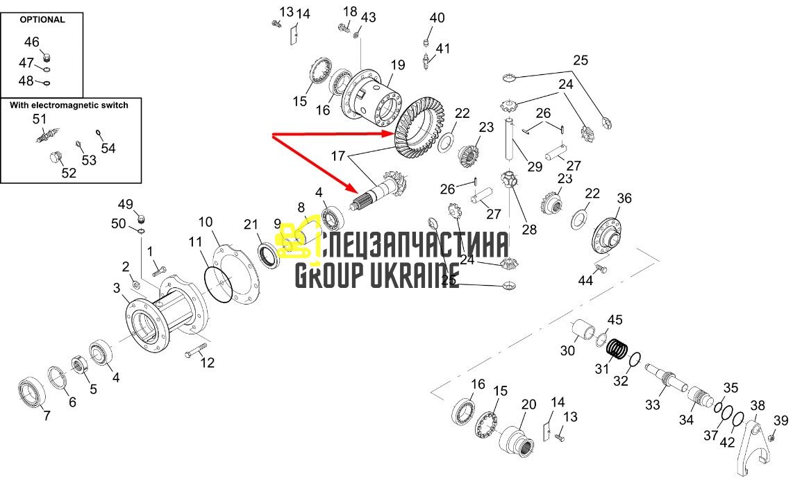 4919021M Головна (конічна) пара Komatsu