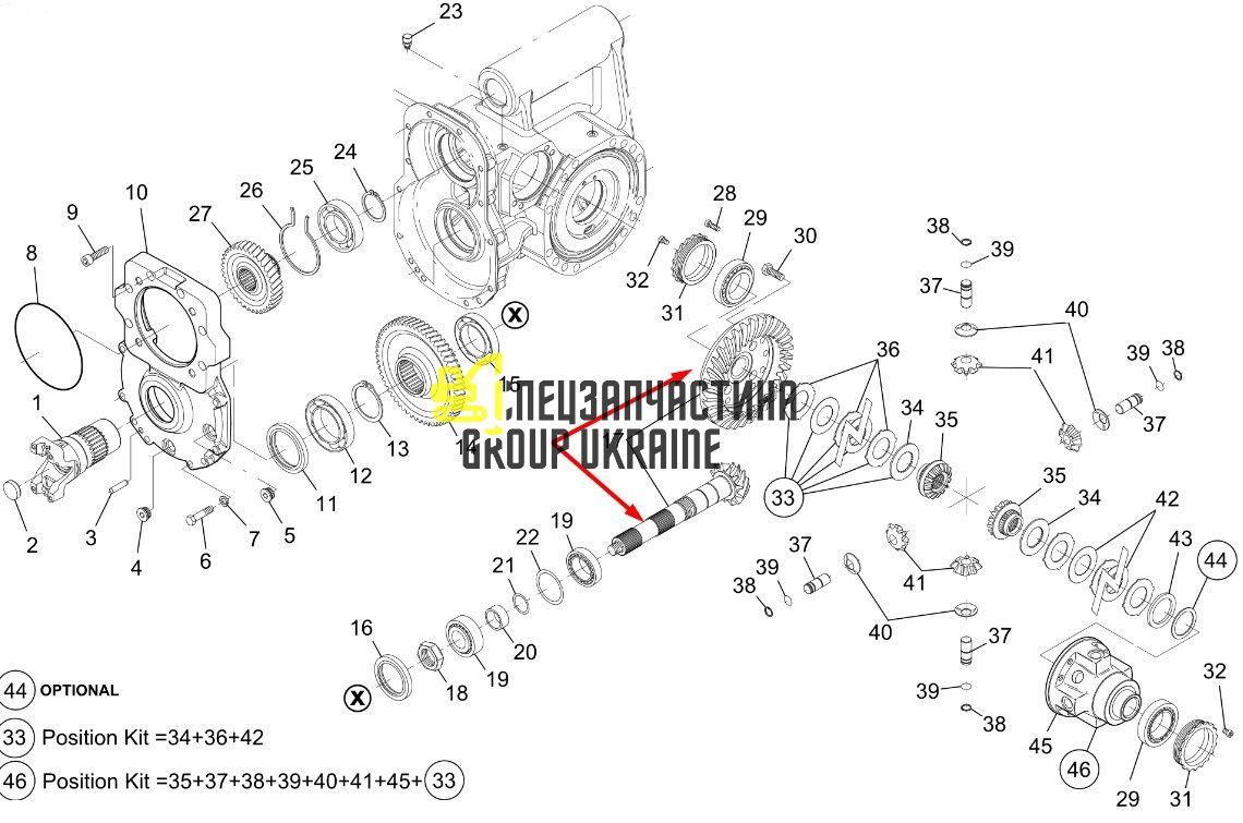 5370652113 (112.04.500.28) Главная (коническая) пара Terex