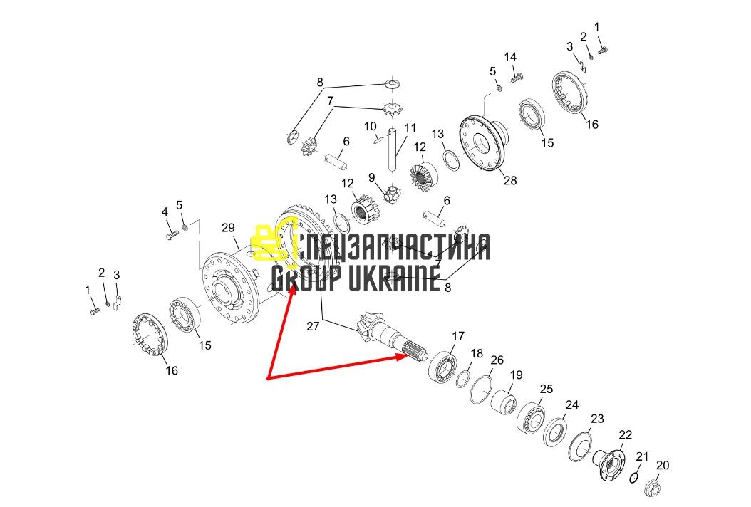 550104 Головна (конічна) пара Manitou
