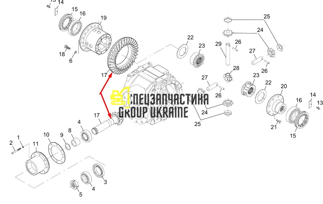 561361 Головна (конічна) пара Manitou