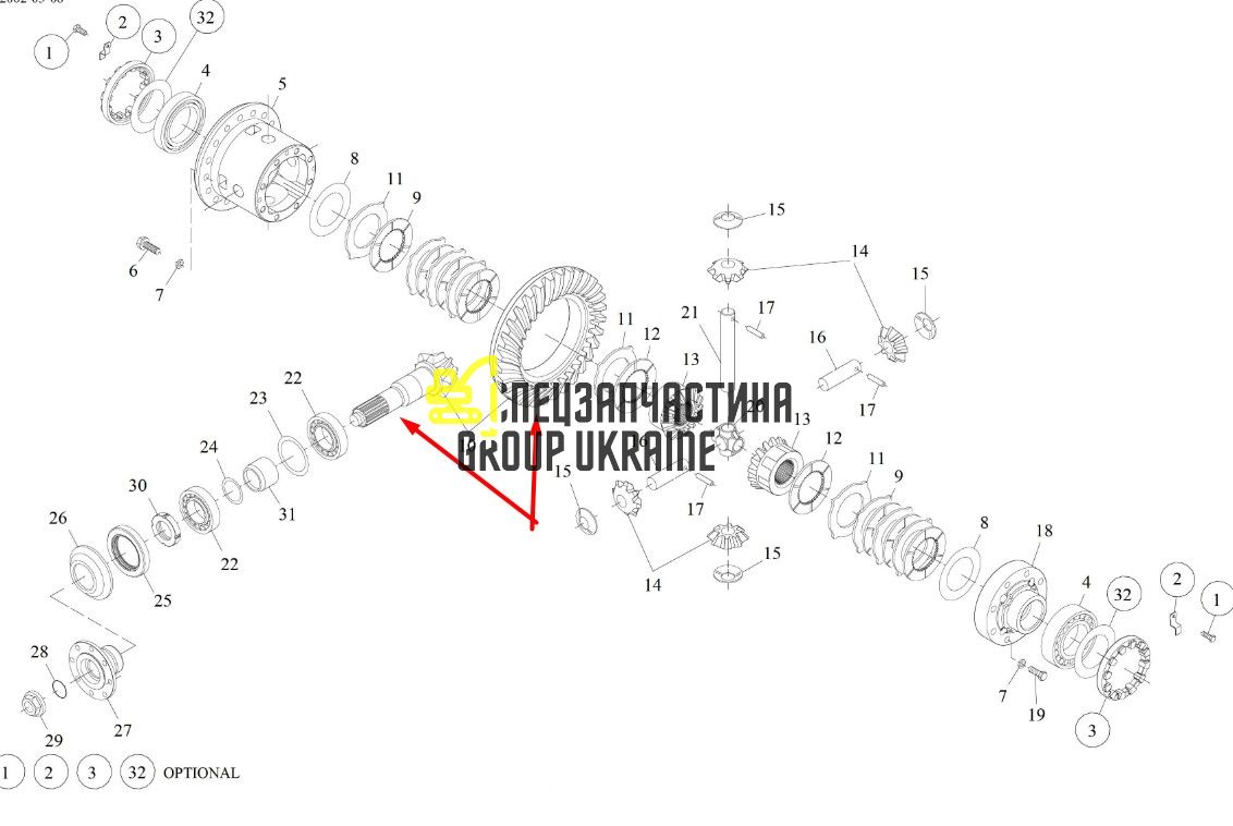561872 Головна (конічна) пара Manitou
