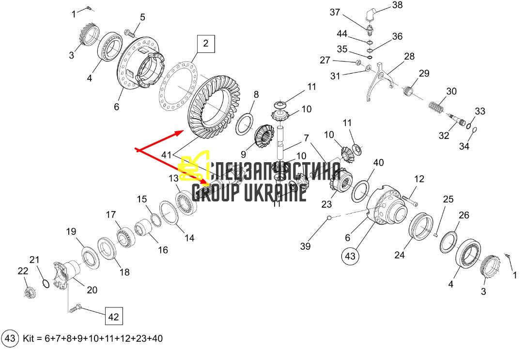 562238 Головна (конічна) пара Manitou