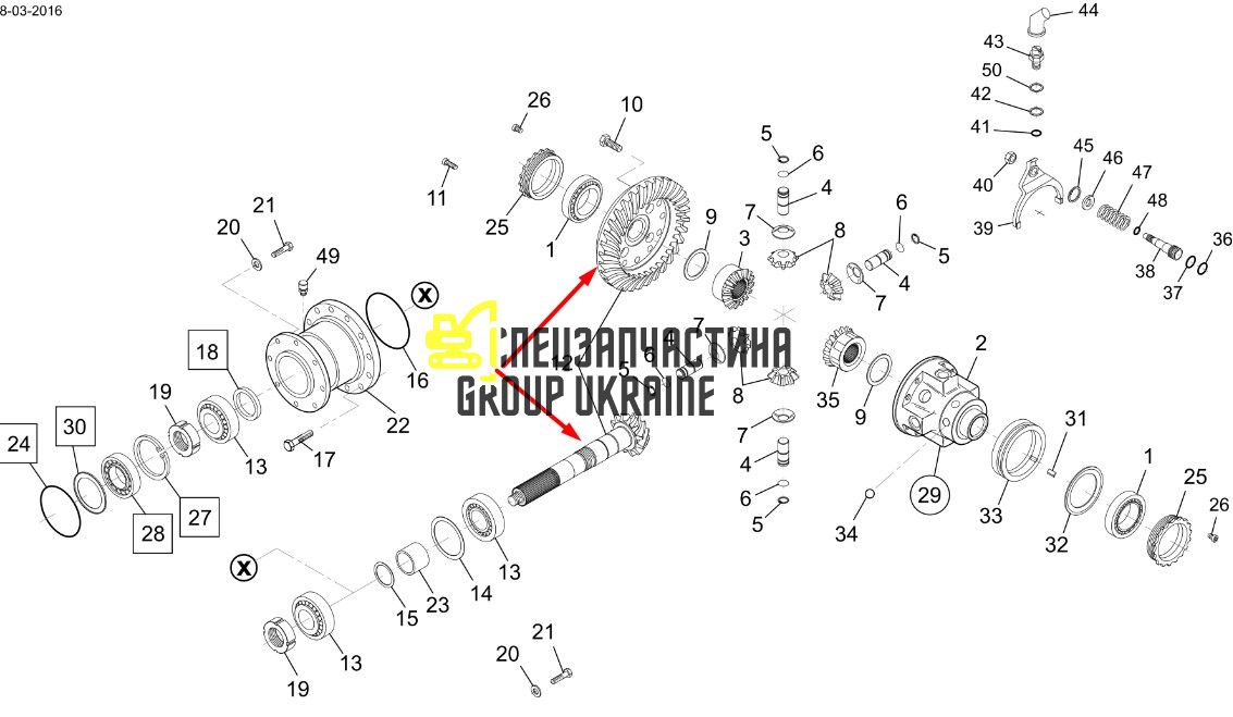 563923Головна (конічна) пара Manitou