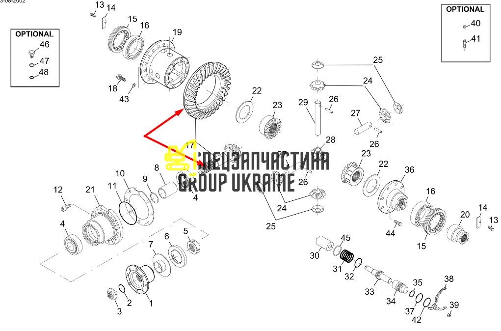 600392 Головна (конічна) пара Manitou