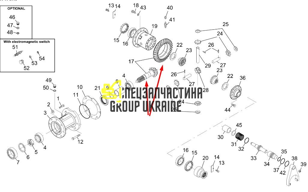 600393 Головна (конічна) пара Manitou