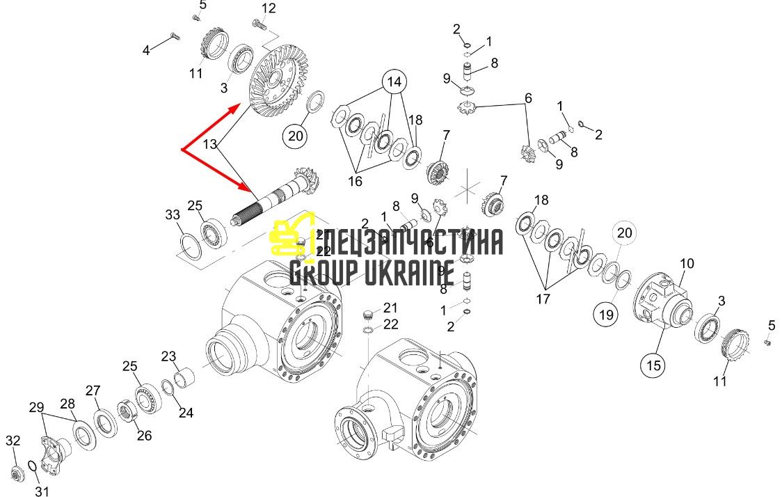 601558 Головна (конічна) пара Manitou