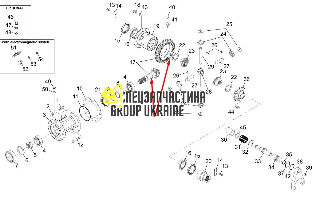 0673804.505.33 Головна пара (планетарка+хвостовик) Clark