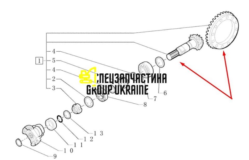068346 (068629) Головна (конічна) пара Z=12/33 Carraro