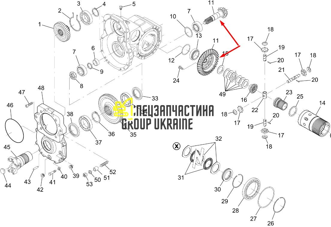 6912138 Головна (конічна) пара Bobcat