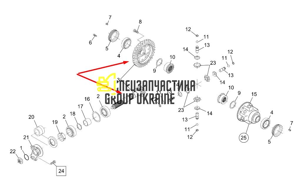 102579 Головна пара (планетарка+хвостовик) Gehl