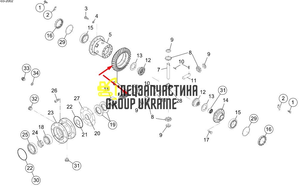 704965 Головна (конічна) пара Manitou