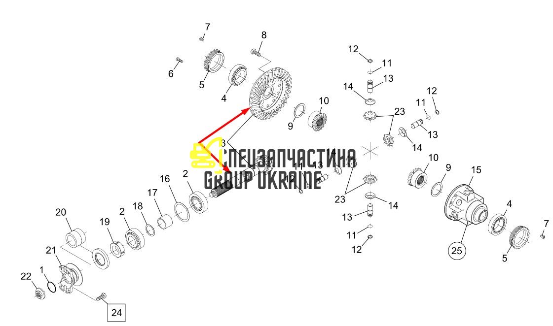 706912 Головна (конічна) пара Manitou