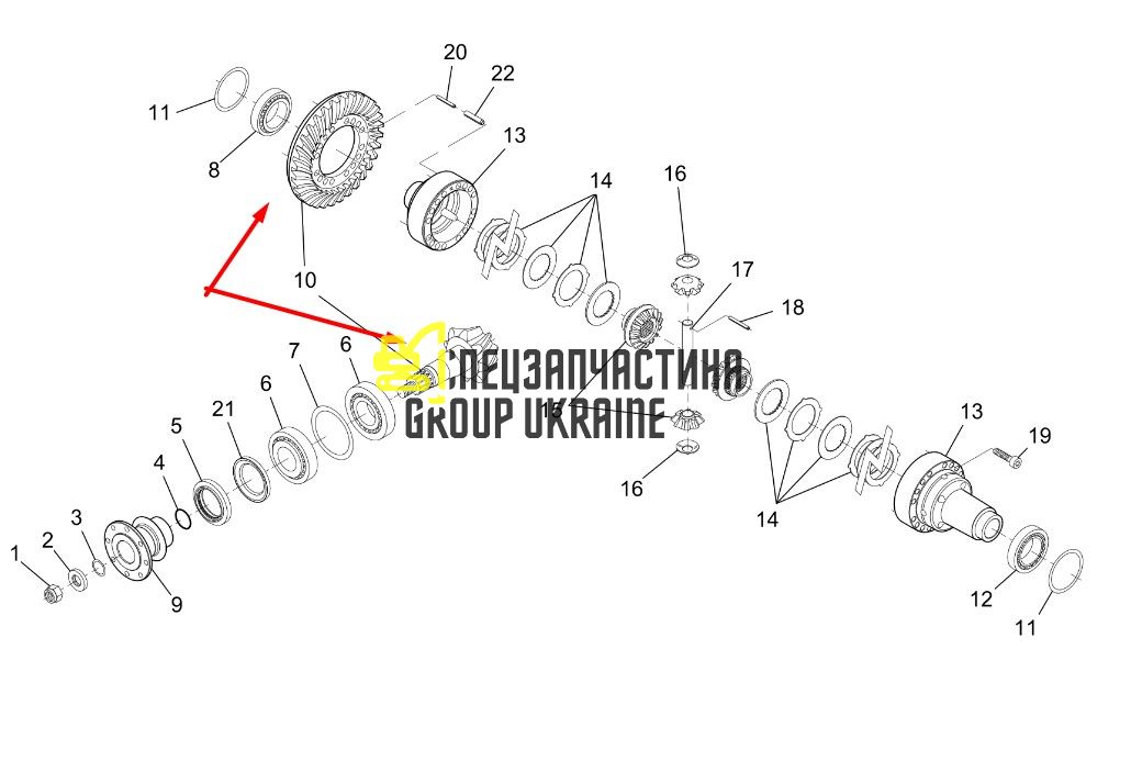 725.04.501.01 Головна (конічна) пара Dana Spicer