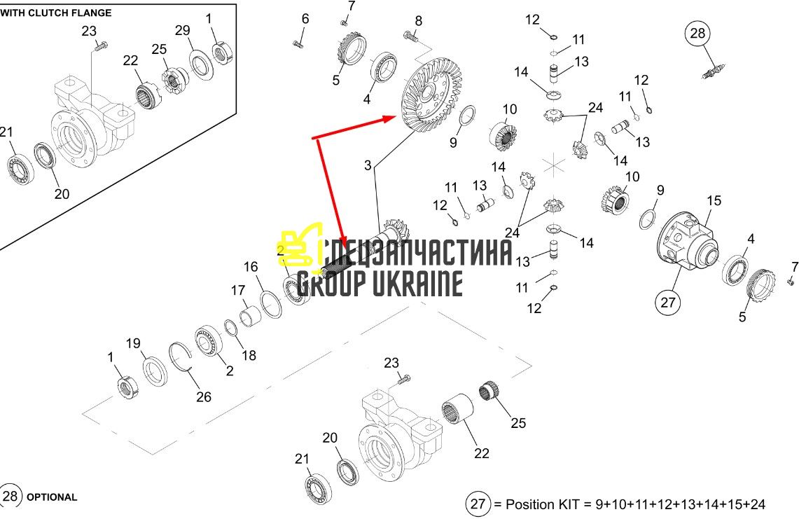 729705 Головна (конічна) пара Manitou