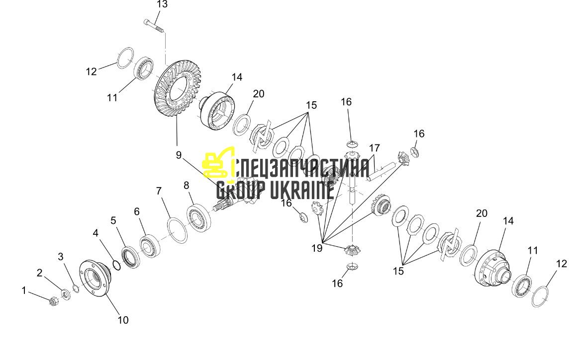 730.04.500.08 Головна пара (планетарка+хвостовик) Dana Spicer
