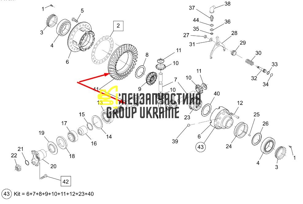 ZTAM-00266 (734.04.507.07) Головна (конічна) пара Hyundai