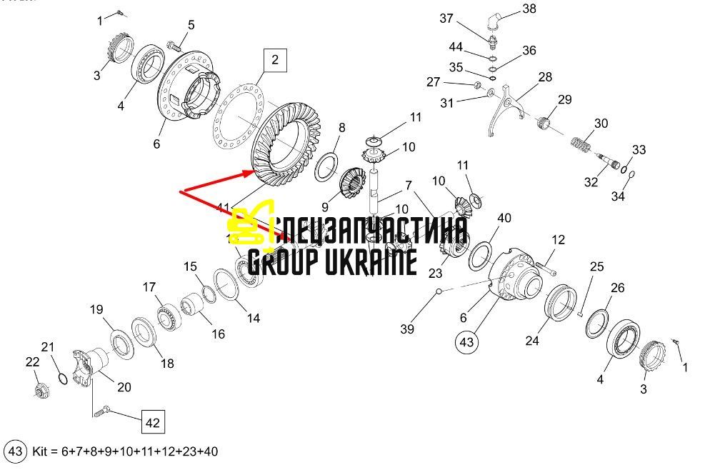 734.04.507.07 Головна (конічна) пара Dana Spicer