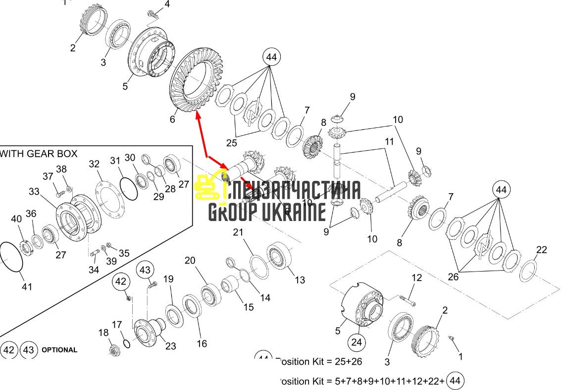 7624002 Головна (конічна) пара Z=10/31 Liebherr