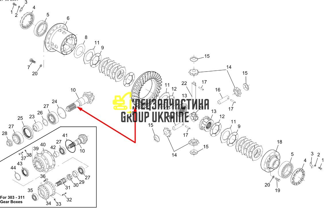 734.04.508.13 Головна (конічна) пара Dana Spicer