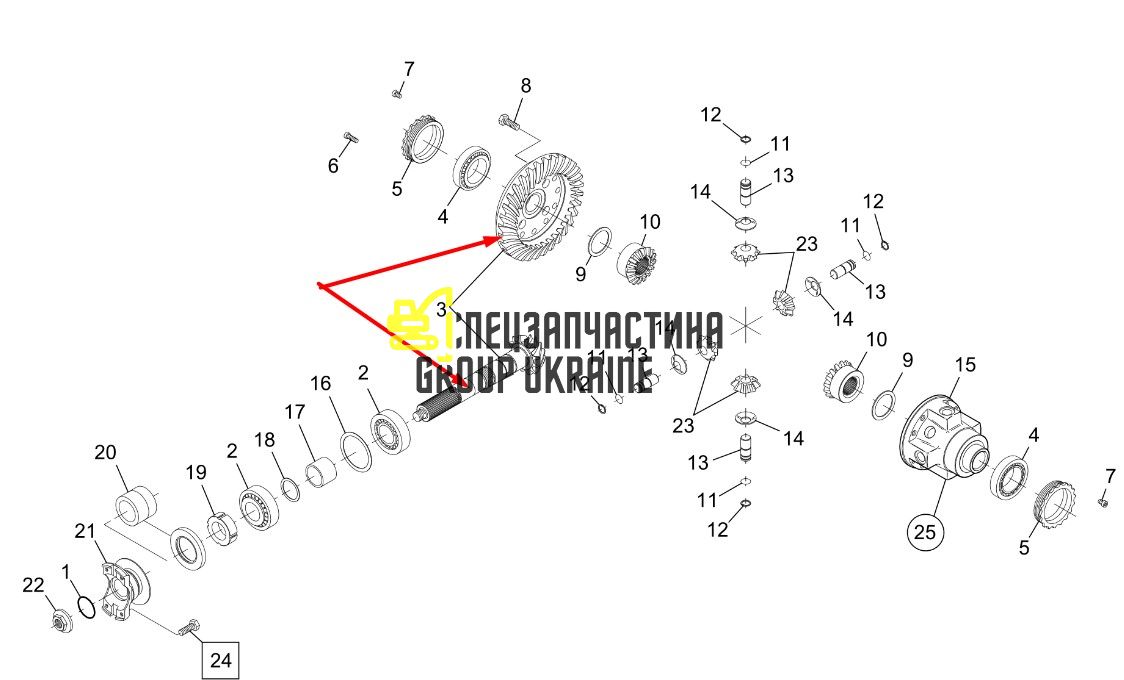 737966 Головна (конічна) пара Manitou
