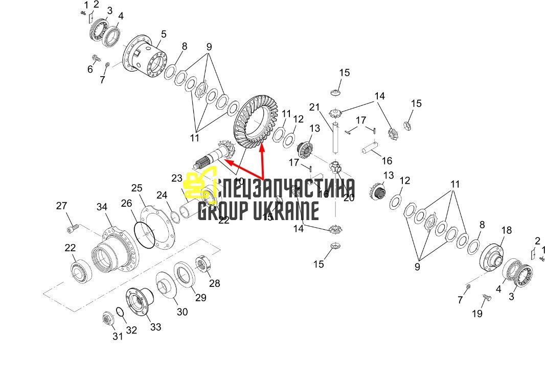 738.04.505.14 Головна (конічна) пара Dana Spicer