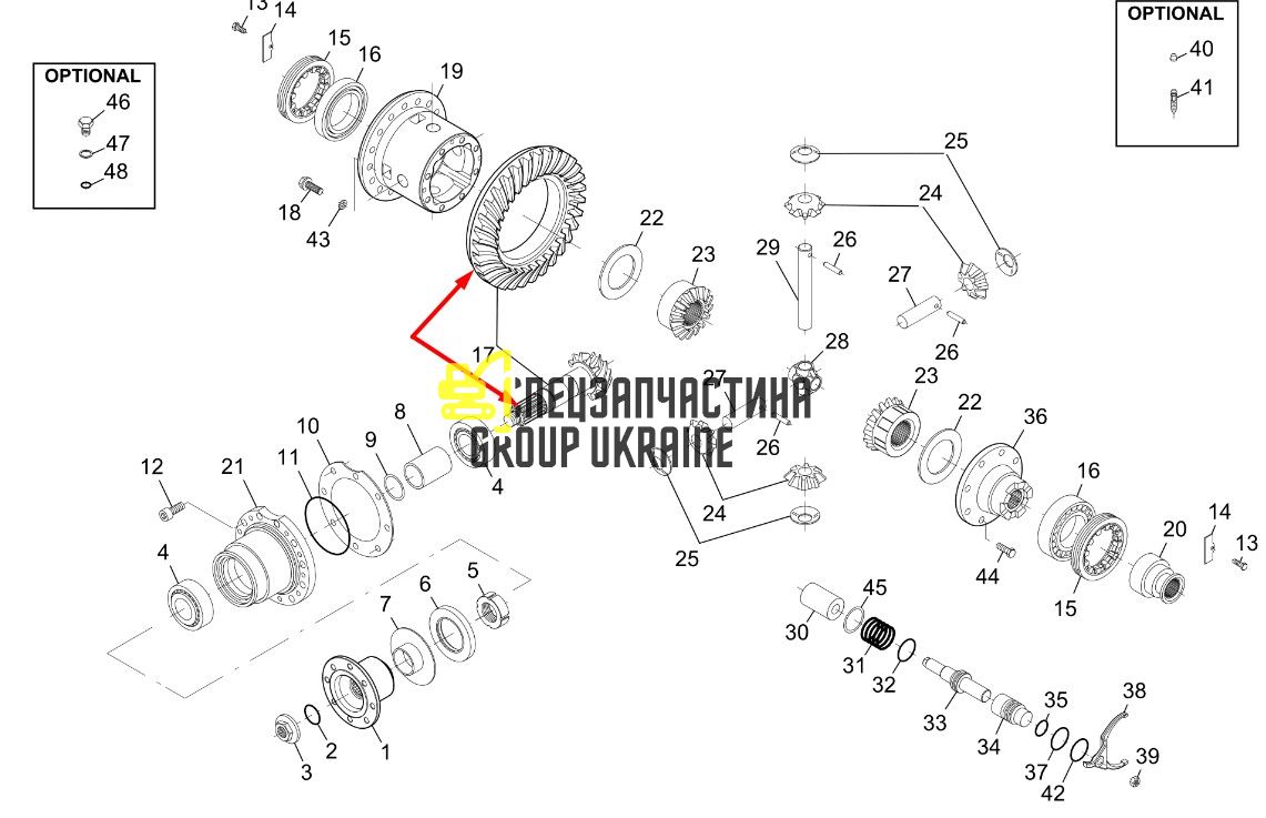 738.04.505.40 Головна (конічна) пара Z=7/31 Dana Spicer