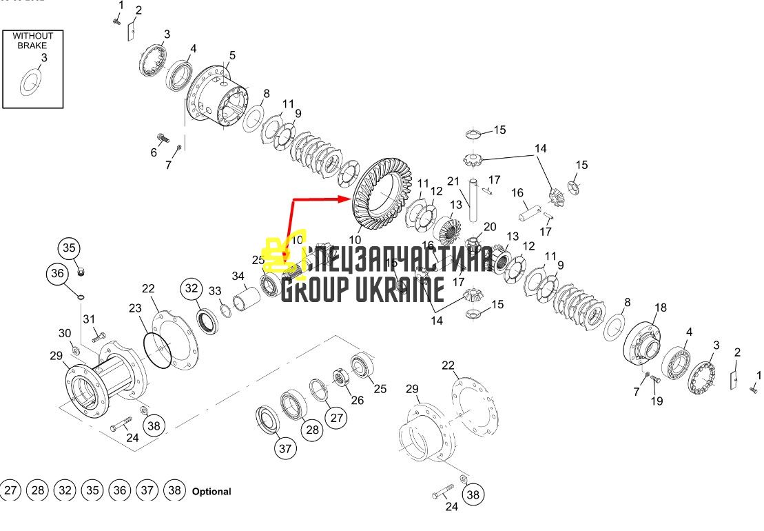 ZM2285836 (738.04.506.19) Головна (конічна) пара Volvo