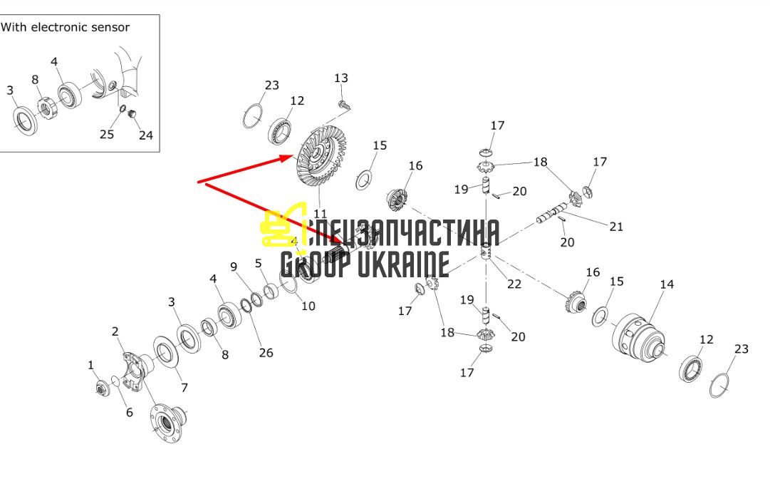 738186 Головна (конічна) пара Manitou