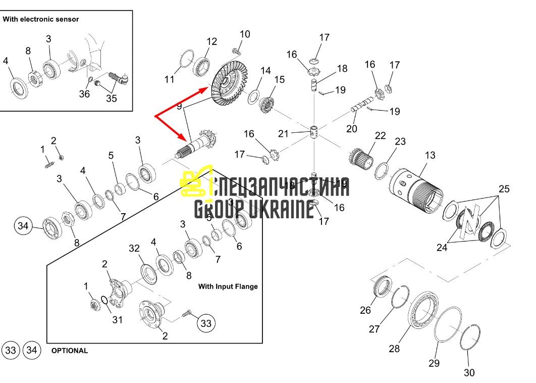 745629 Головна (конічна) пара Manitou