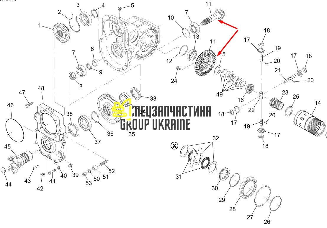 746388 Головна (конічна) пара Manitou
