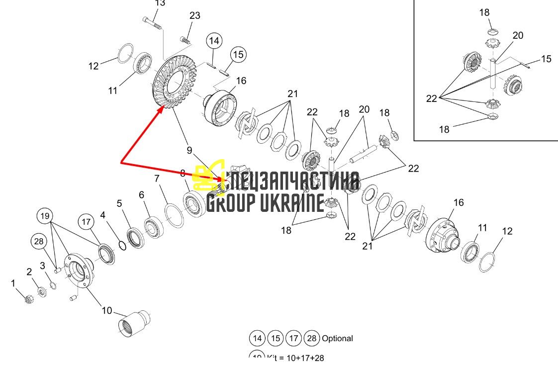 750.04.501.05 Головна (конічна) пара Z=13/30 Dana Spicer