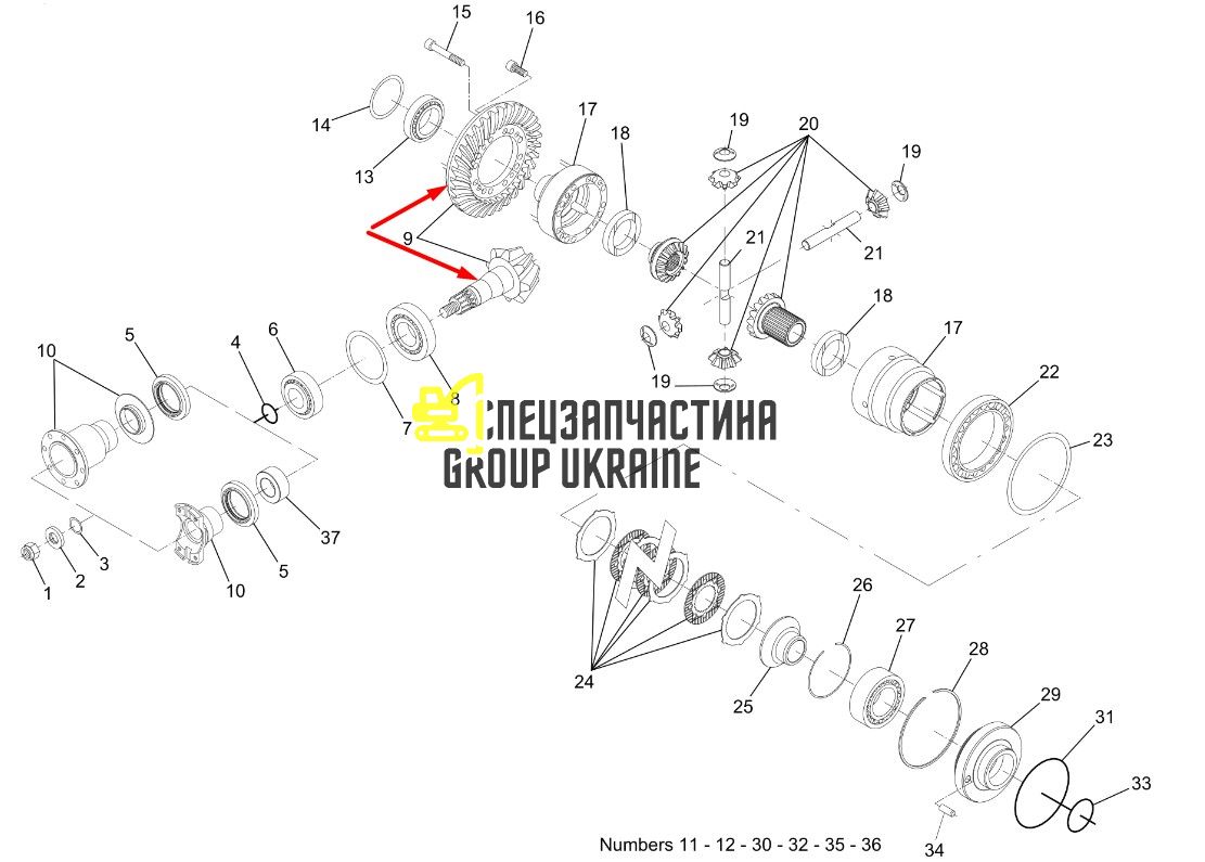 7500453101 Головна (конічна) пара Massey Ferguson