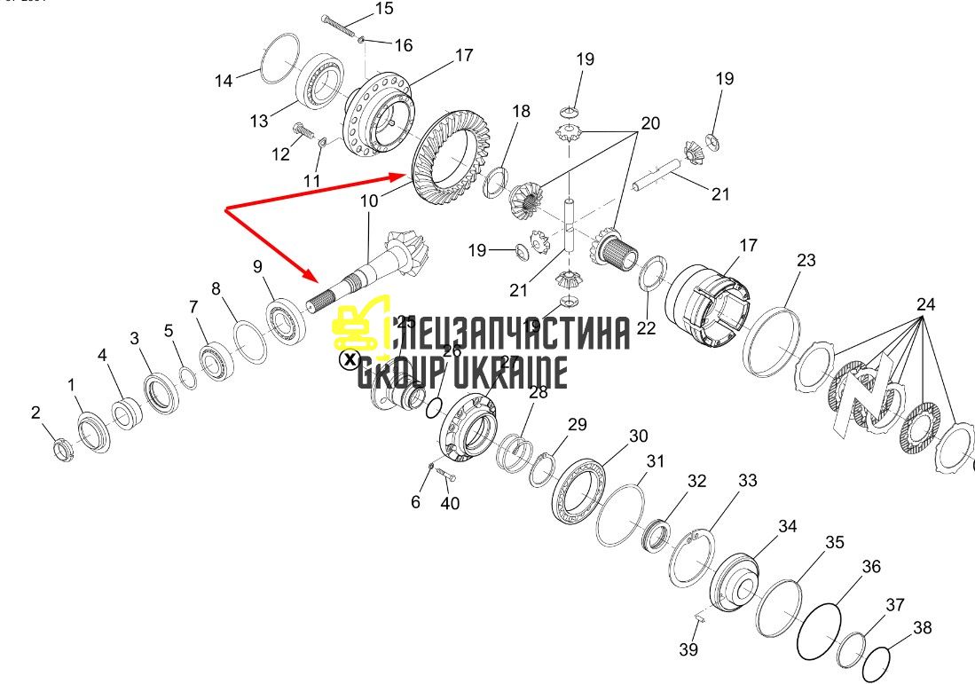 11305460 (755.04.501.01) Головна (конічна) пара Z=10/35 Claas