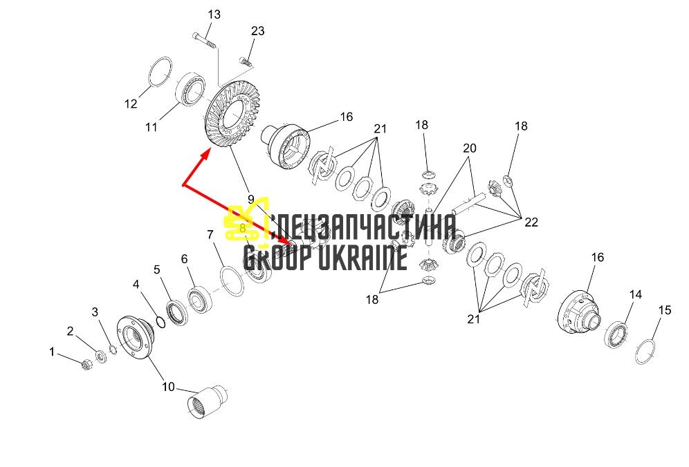 750.04.525.01 Головна (конічна) пара Dana Spicer