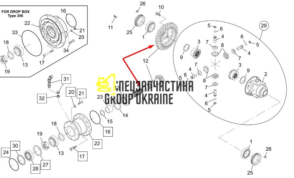 796661 Головна (конічна) пара Manitou
