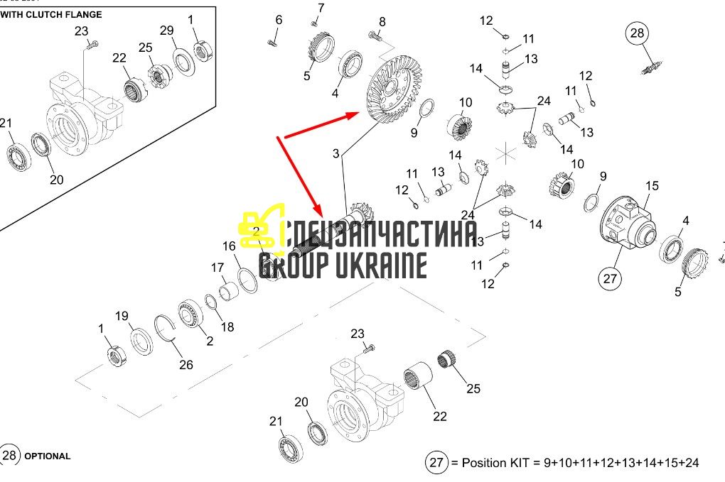 800-10641 Головна пара (планетарка+хвостовик) New Holland