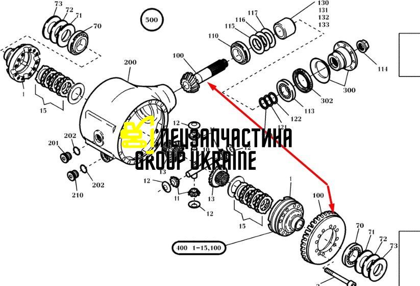 864070 Головна (конічна) пара Carraro