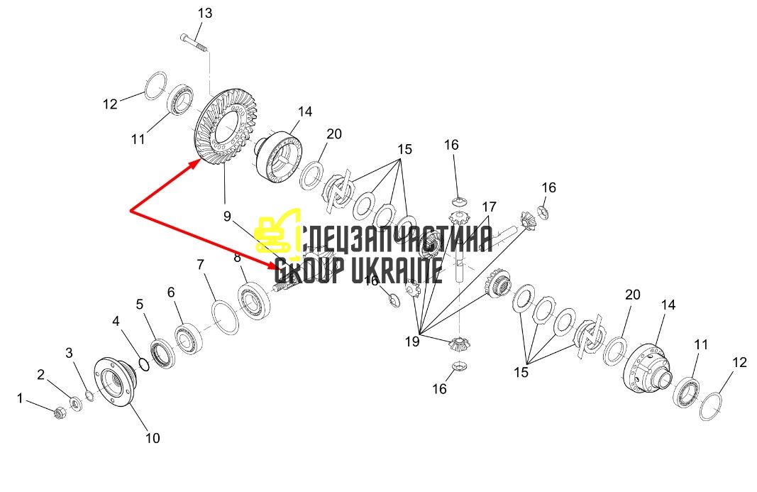 AL209940 Головна (конічна) пара John Deere
