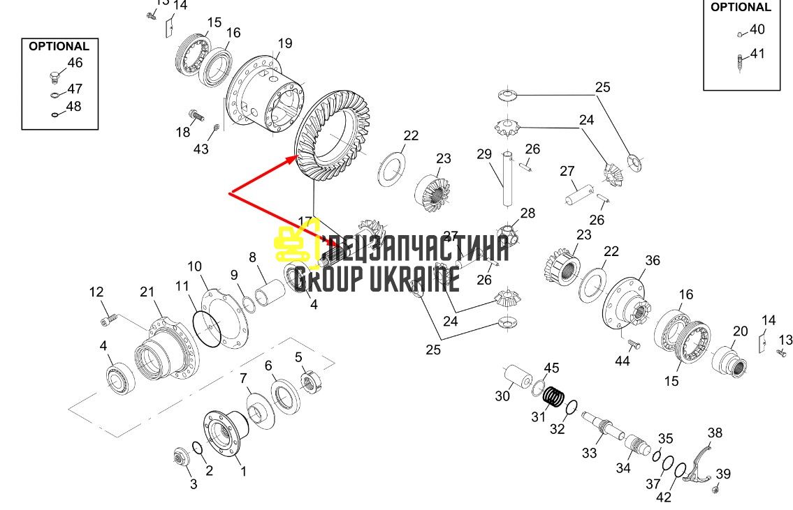 42R-23-H0P13 Головна (конічна) пара Komatsu