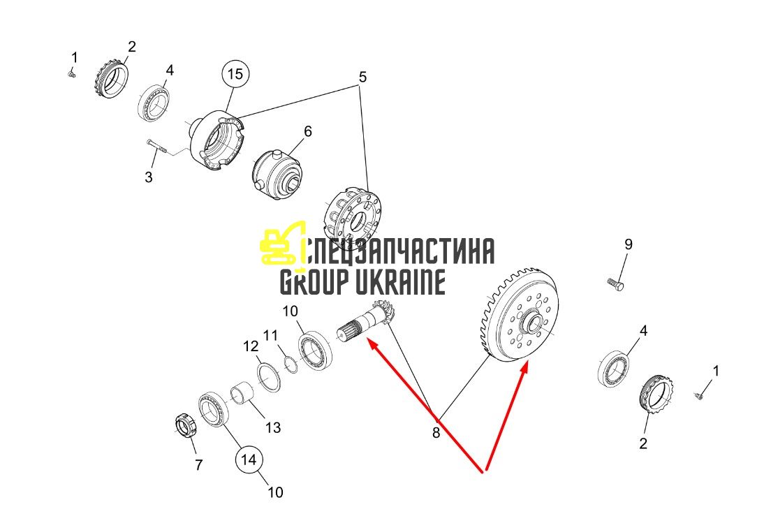 RM13263330 Головна пара (планетарка+хвостовик) Volvo