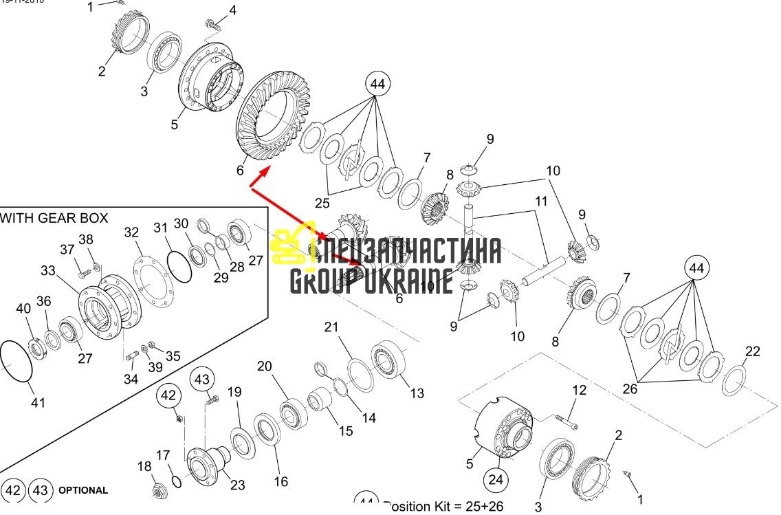 59194241 (212.04.501.06) Головна пара (планетарка+хвостовик) Volvo