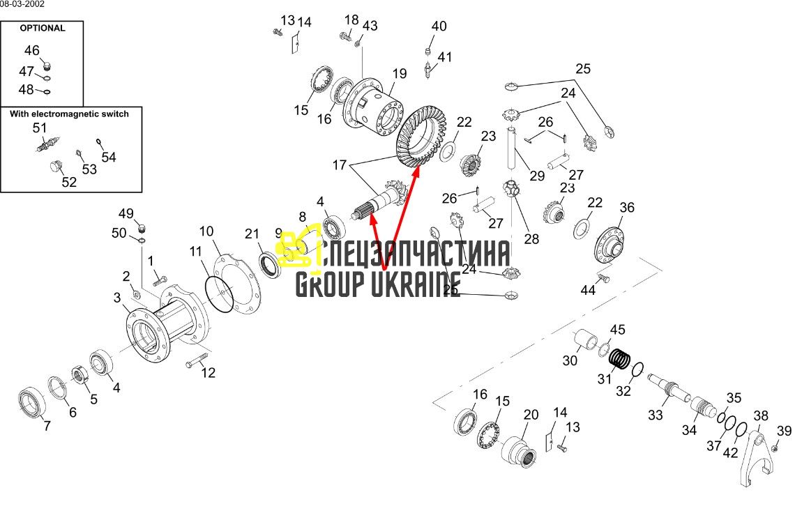 ZM2284366 Головна пара (планетарка+хвостовик) Volvo