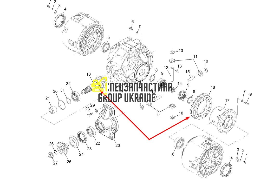 ZTAM-00970 Головна (конічна) пара Z=9/39 Hyundai
