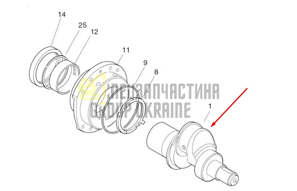 01269820 Колінвал Hatz 1D60, 1D81, 1D90