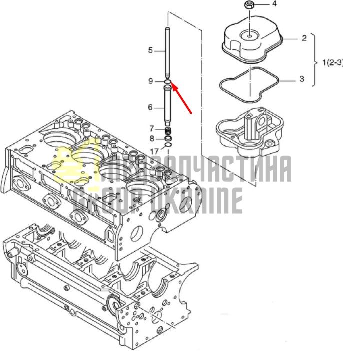 50288000 Кільце ущільнювача верхнє Hatz 2L30, 2L40, 2L41, 3L40, 4L40