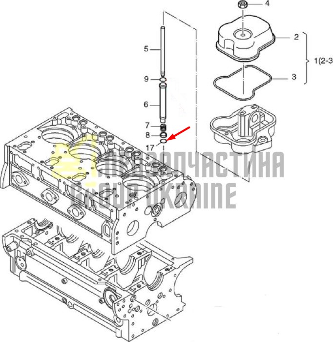 50288100 Кільце ущільнювача нижнє Hatz 2L30, 2L40, 2L41, 3L40, 4L40